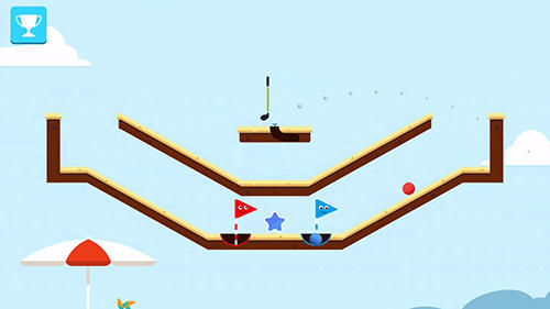 Gameplay of the Happy shots golf for Android phone or tablet.