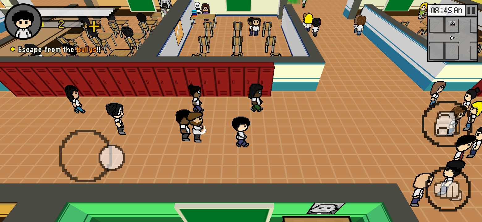 Gameplay of the Hazard School : Bully Fight for Android phone or tablet.
