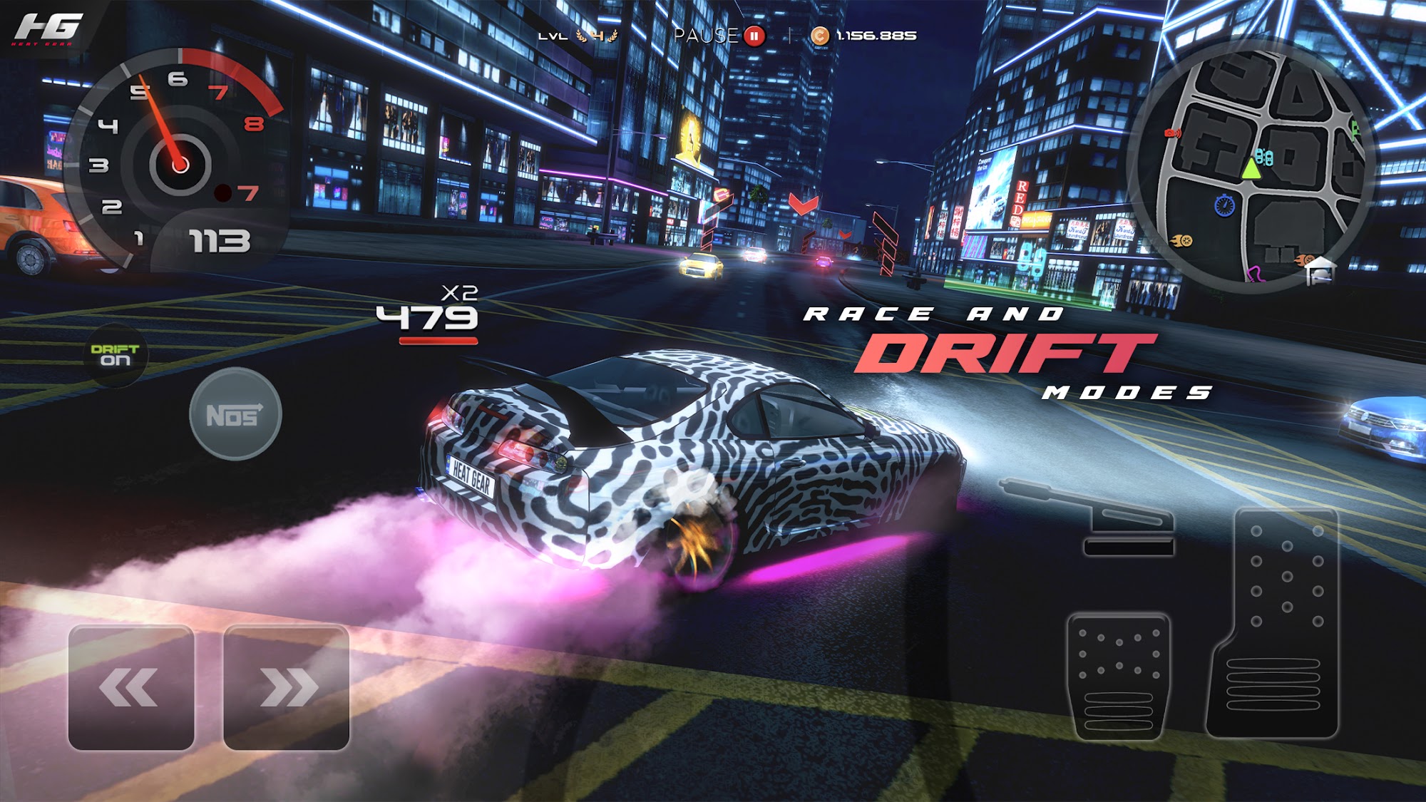 Gameplay of the Heat Gear - Race & Drift World for Android phone or tablet.