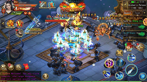Gameplay of the Heavenly saber for Android phone or tablet.
