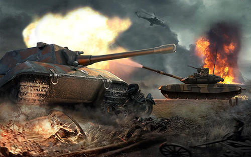 Gameplay of the Heavy army war tank driving simulator: Battle 3D for Android phone or tablet.