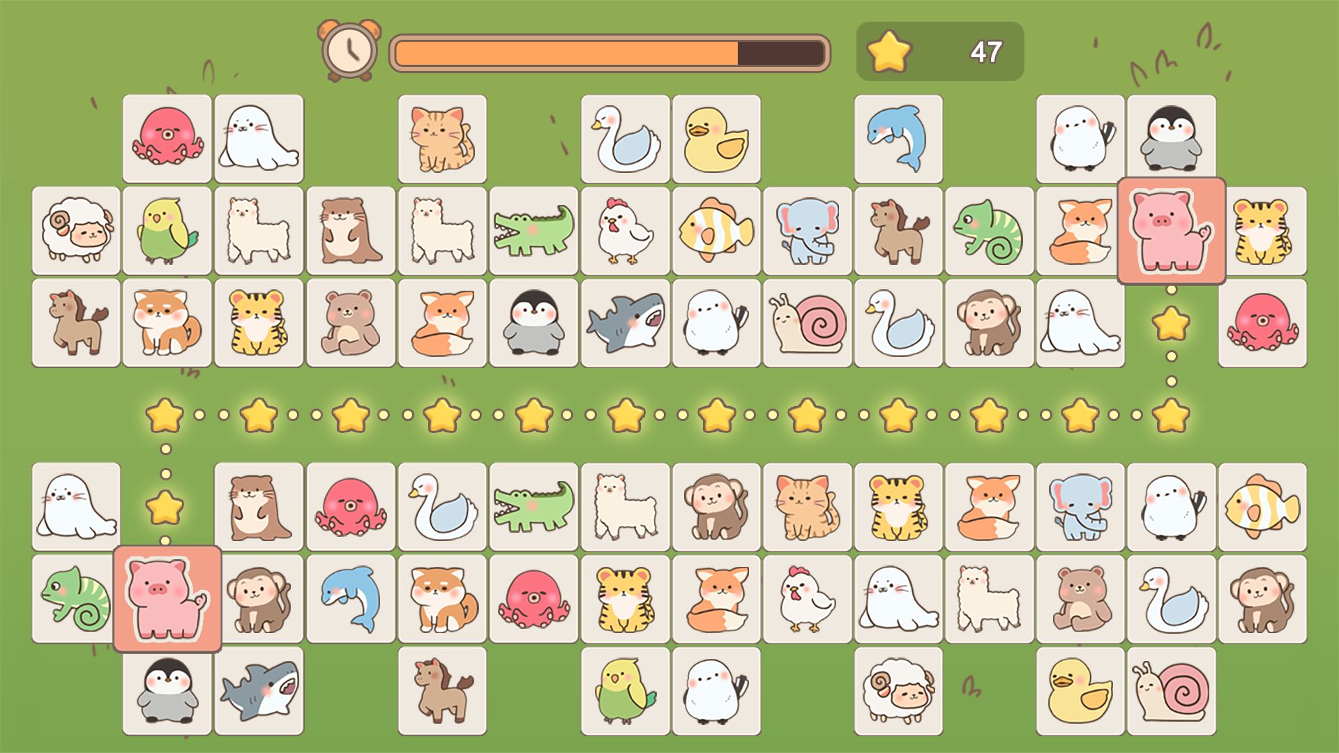 Gameplay of the Hello Animal - Connect Puzzle for Android phone or tablet.