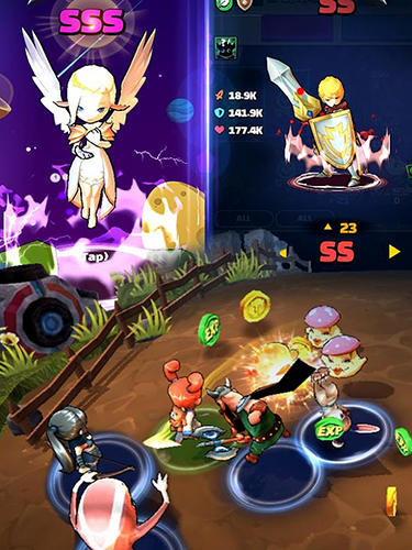 Gameplay of the Hello Hero all stars: 3D cartoon idle rpg for Android phone or tablet.