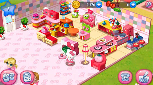 Gameplay of the Hello Kitty: Food town for Android phone or tablet.