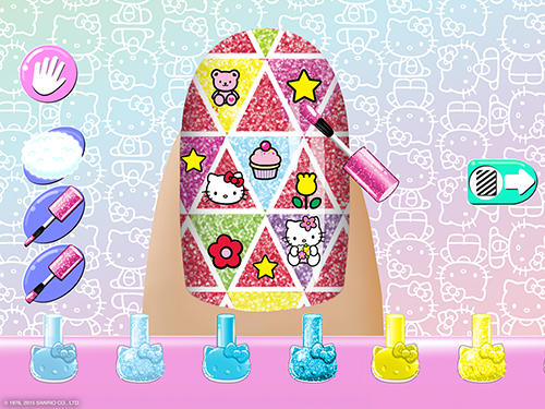 Gameplay of the Hello Kitty: Nail salon for Android phone or tablet.