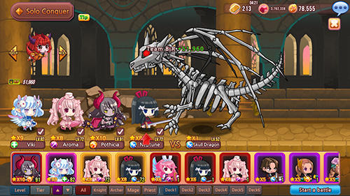 Gameplay of the Hero collection RPG for Android phone or tablet.