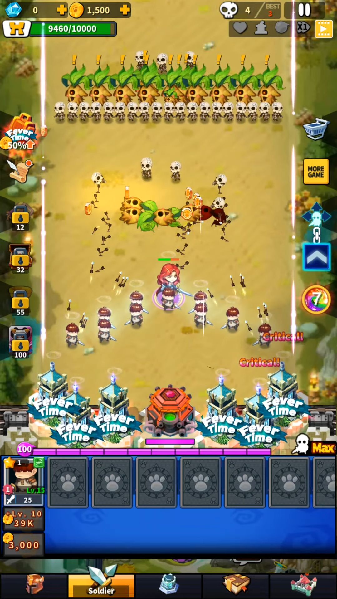 Gameplay of the Hero Defense Castle for Android phone or tablet.