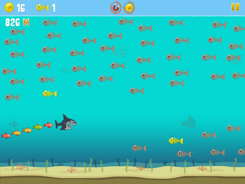 Gameplay of the Hero shark for Android phone or tablet.
