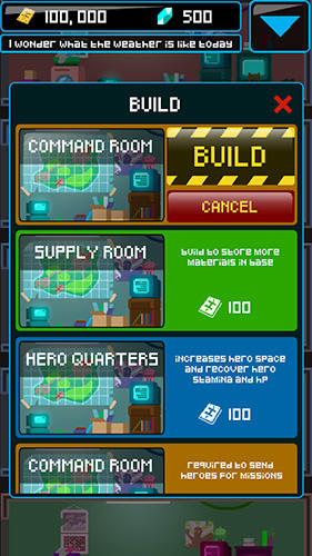 Gameplay of the Heroes inc. 2 for Android phone or tablet.