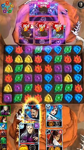 Gameplay of the Heroes of elements: Match 3 RPG for Android phone or tablet.