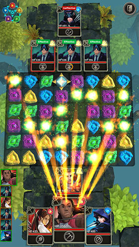 Gameplay of the Heroes of elements for Android phone or tablet.