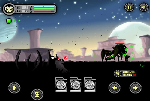 Gameplay of the Heroes of Kaz shooter for Android phone or tablet.