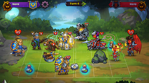 Gameplay of the Heroes of magic: Card battle RPG for Android phone or tablet.