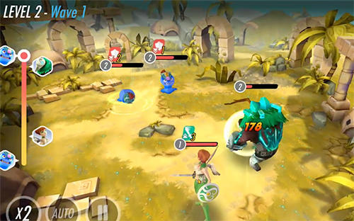 Gameplay of the Heroes of rings: Dragons war. Fantasy quest games for Android phone or tablet.