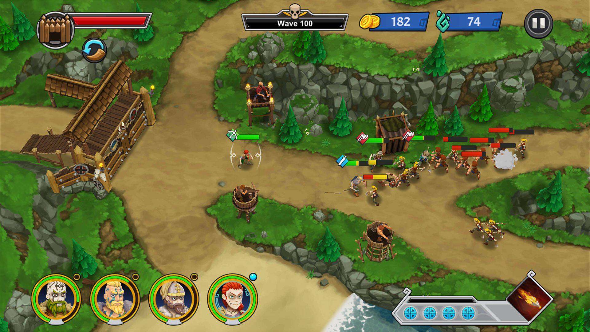 Gameplay of the Heroes of Valhalla for Android phone or tablet.