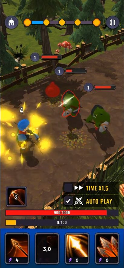 Gameplay of the Heroes' paths - Idle RPG for Android phone or tablet.