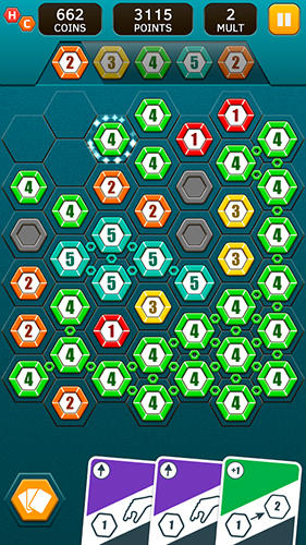 Gameplay of the Hex chains for Android phone or tablet.