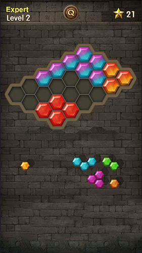 Gameplay of the Hexa block quest for Android phone or tablet.