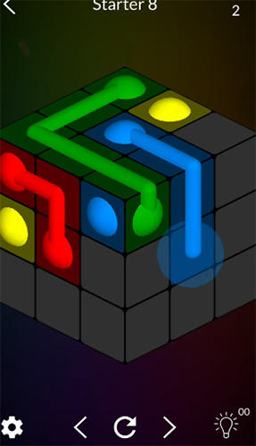 Gameplay of the Hexahedron connect for Android phone or tablet.