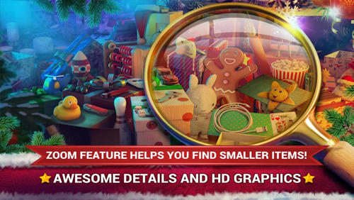 Gameplay of the Hidden objects: Christmas gifts for Android phone or tablet.