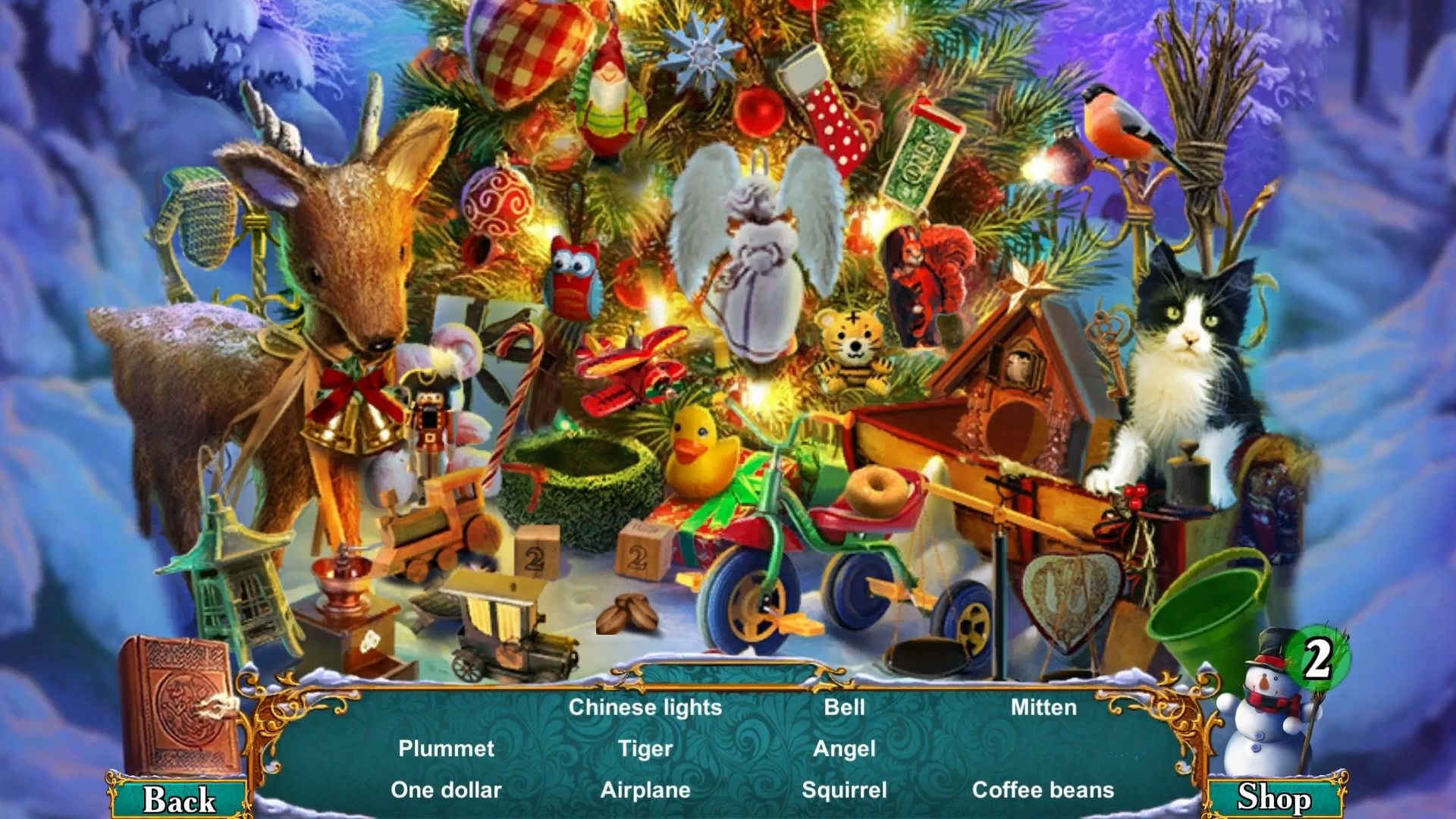 Gameplay of the Hidden Objects: Christmas Quest for Android phone or tablet.