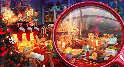 Gameplay of the Hidden objects: Christmas trees for Android phone or tablet.
