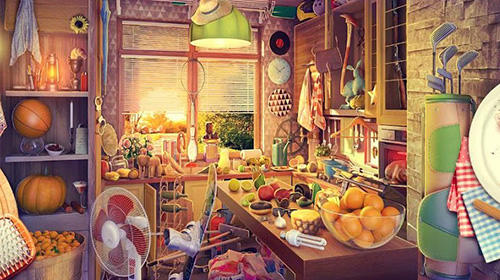 Gameplay of the Hidden objects. Messy kitchen 2: Cleaning game for Android phone or tablet.