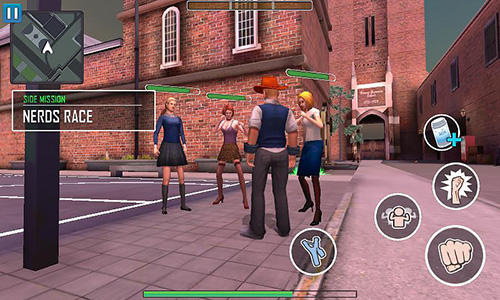 Gameplay of the High school gang for Android phone or tablet.