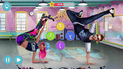 Gameplay of the Hip hop battle: Girls vs. boys dance clash for Android phone or tablet.