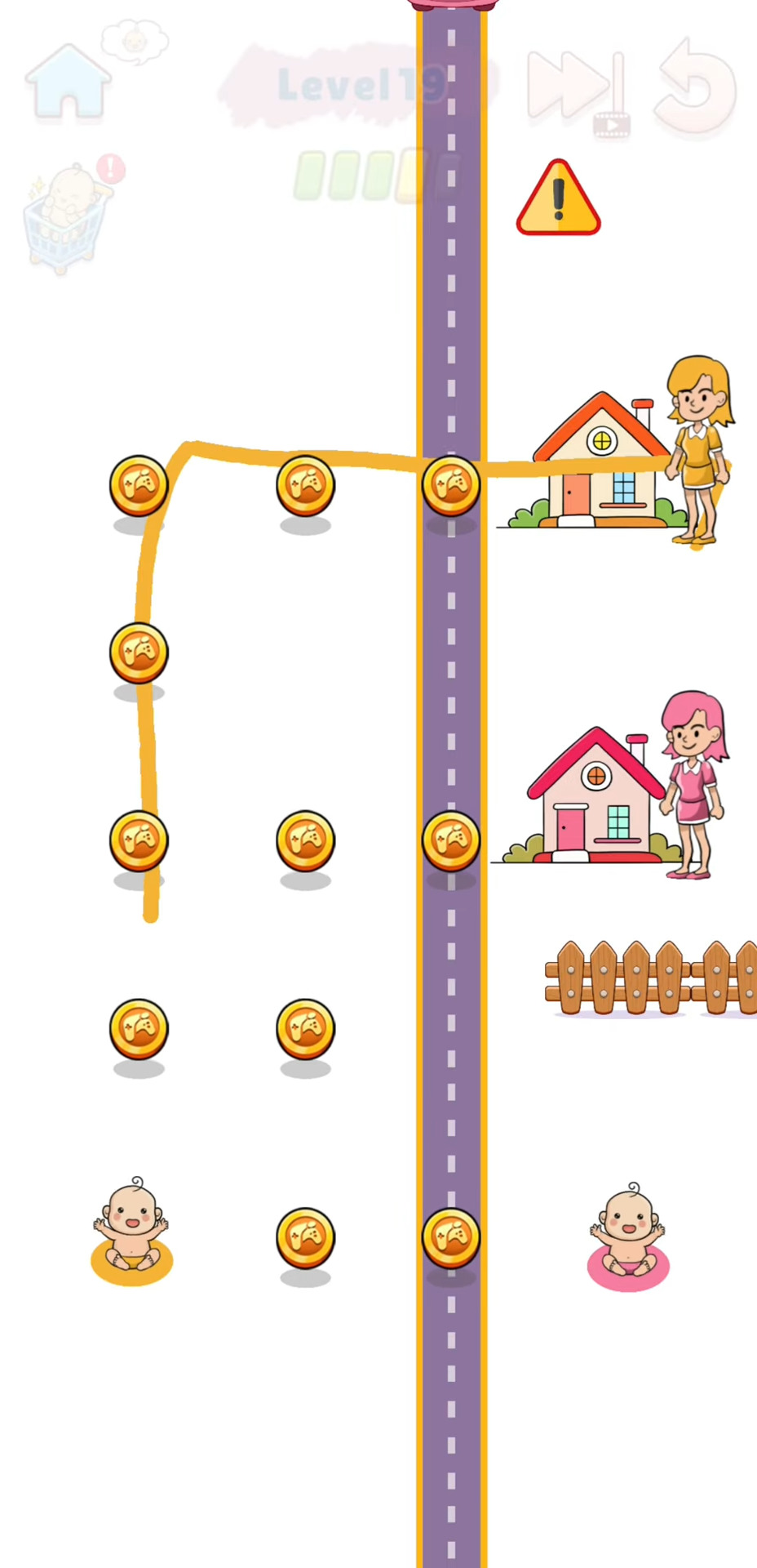 Gameplay of the Home Rush - Draw to Home for Android phone or tablet.