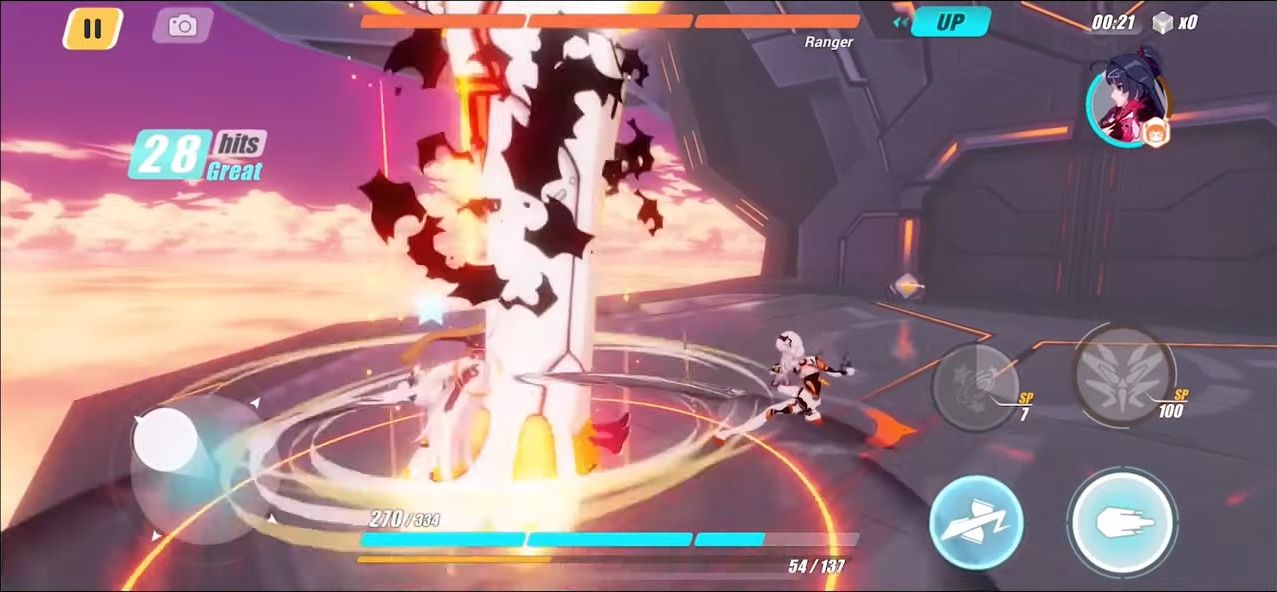 Gameplay of the Honkai Impact 3rd for Android phone or tablet.