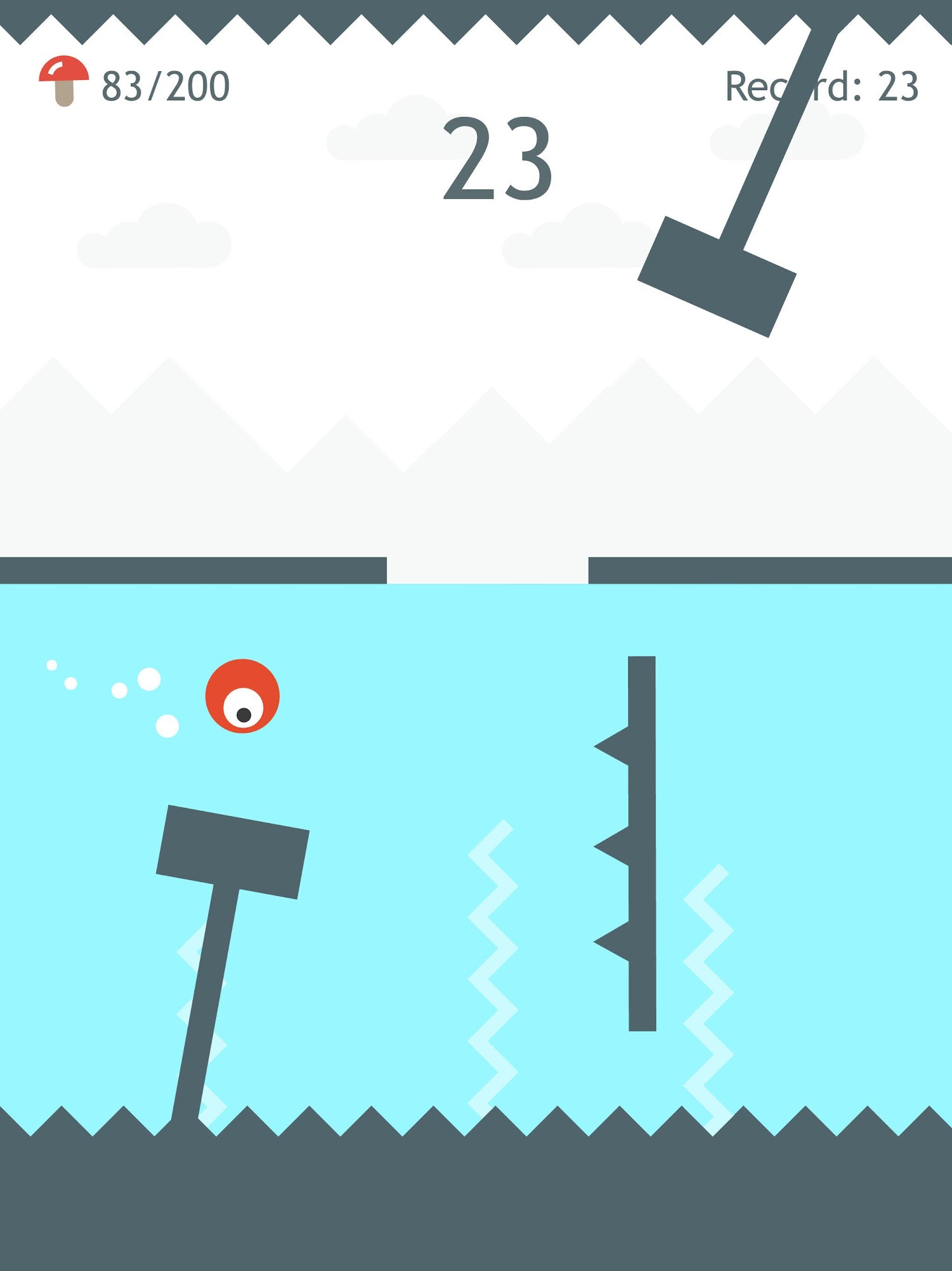 Gameplay of the Hop Hop Hop Underwater for Android phone or tablet.