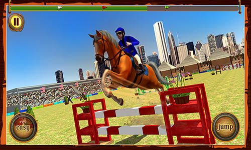 Gameplay of the Horse show jumping challenge for Android phone or tablet.