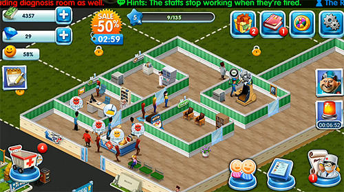 Gameplay of the Hospital sim pro for Android phone or tablet.