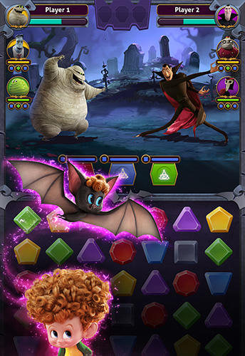 Gameplay of the Hotel Transylvania: Monsters! Puzzle action game for Android phone or tablet.