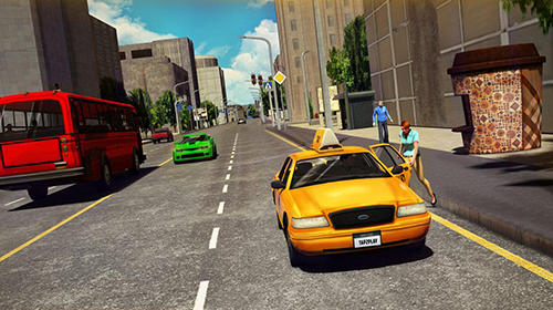 Gameplay of the HQ taxi driving 3D for Android phone or tablet.