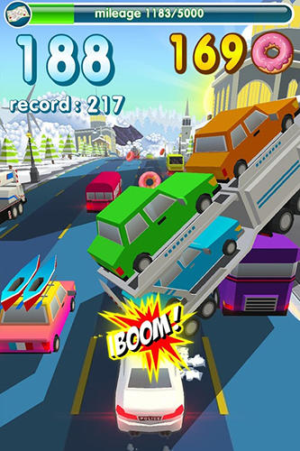 Gameplay of the Hunger cops: Race for donuts for Android phone or tablet.