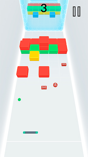 Gameplay of the Hyperoid: Hyper brick breaker for Android phone or tablet.