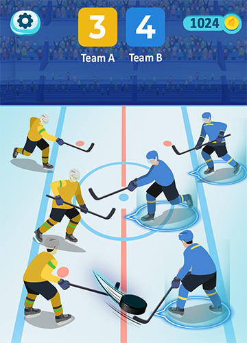 Gameplay of the Ice hockey strike for Android phone or tablet.