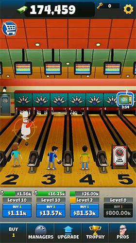 Gameplay of the Idle bowling for Android phone or tablet.