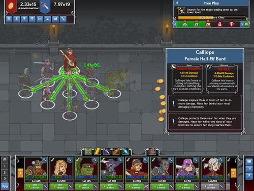 Gameplay of the Idle champions of the forgotten realms for Android phone or tablet.