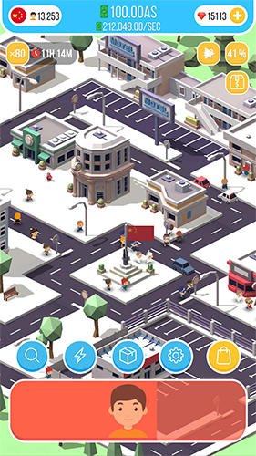 Gameplay of the Idle city builder for Android phone or tablet.