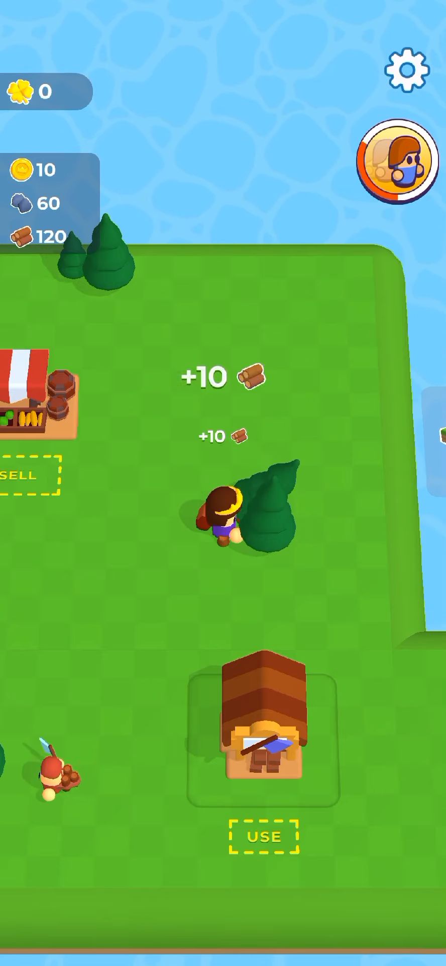 Gameplay of the Idle Craft World for Android phone or tablet.