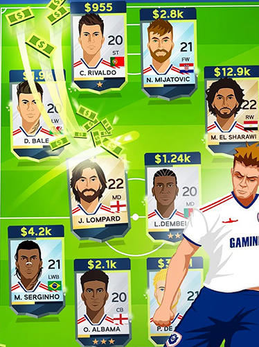 Gameplay of the Idle eleven: Be a millionaire football tycoon for Android phone or tablet.