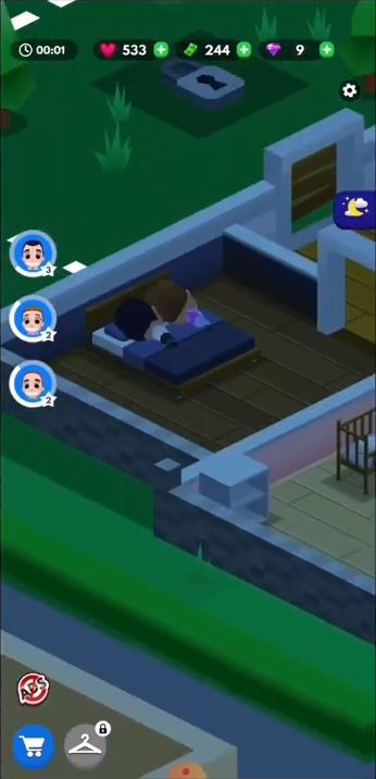 Gameplay of the Idle Family Sim - Life Manager for Android phone or tablet.