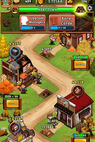 Gameplay of the Idle frontier: Tap town tycoon for Android phone or tablet.