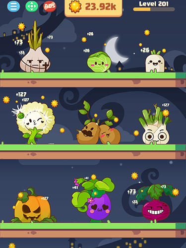 Gameplay of the Idle garden for Android phone or tablet.