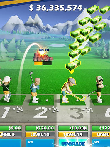 Gameplay of the Idle golf for Android phone or tablet.