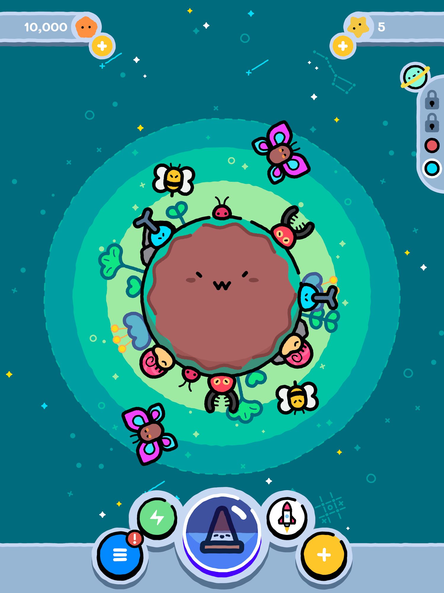 Gameplay of the Idle Pocket Planet for Android phone or tablet.
