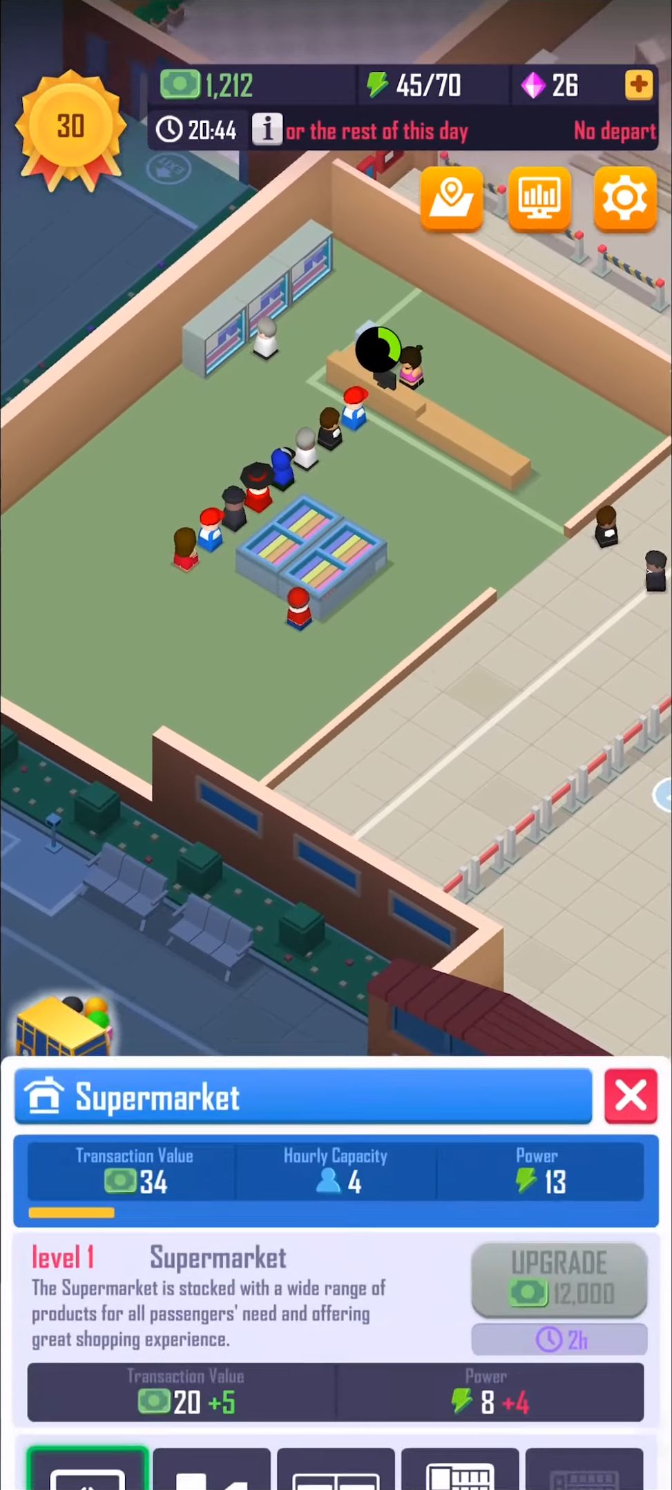 Gameplay of the Idle Railway Tycoon for Android phone or tablet.